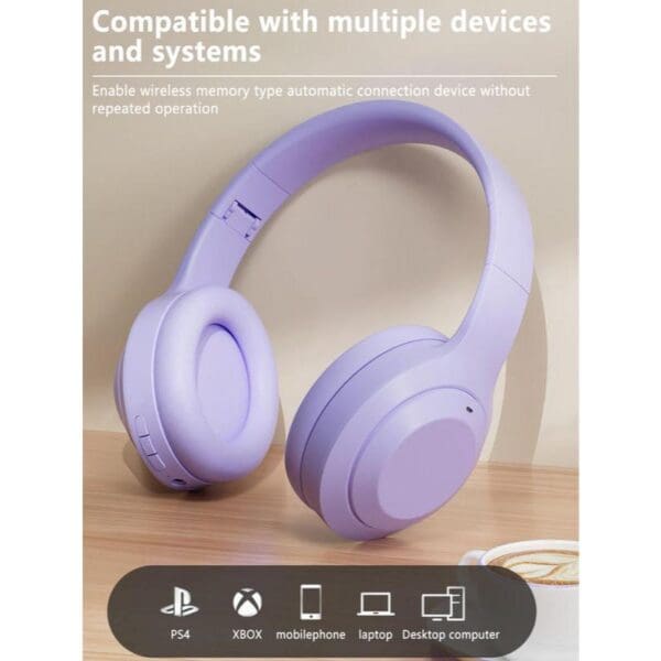 Wireless Over-Ear Bluetooth Headset with Noise-Cancellation for Gaming and Mobile Devices - Image 3