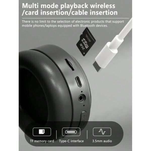 Wireless Over-Ear Bluetooth Headset with Noise-Cancellation for Gaming and Mobile Devices - Image 8