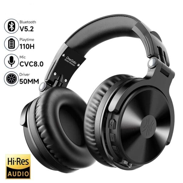 Bluetooth Wireless Headphones with Mic and 110Hr Playtime - Image 2