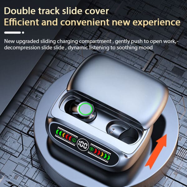 Wireless Bluetooth Headset with Noise Cancelling and LED Earbuds - Image 4