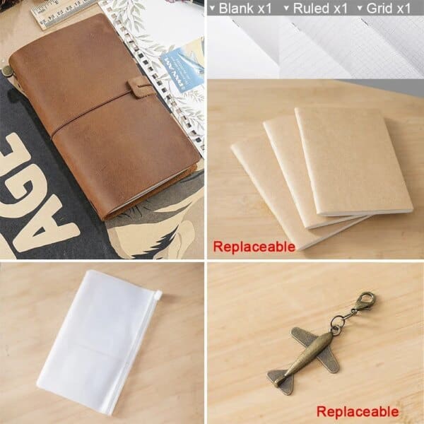 Vintage Handmade Genuine Leather Notebook - Image 4