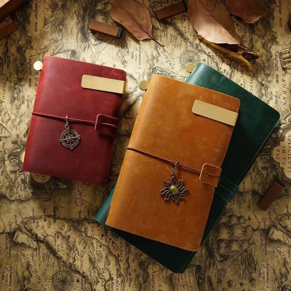 Vintage Handmade Genuine Leather Notebook - Image 2