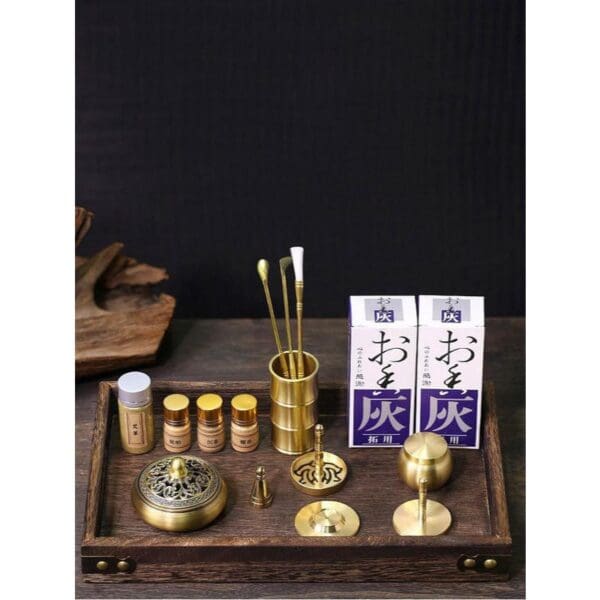 Brass Aromatherapy Incense Burner Set - Image 5