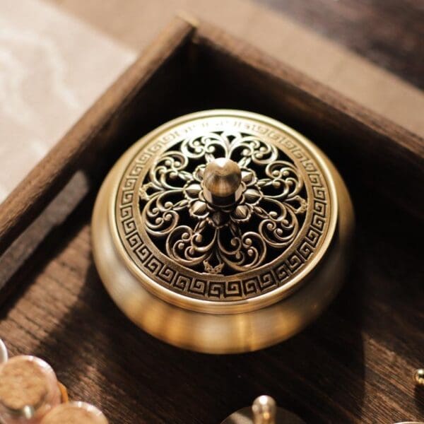 Brass Aromatherapy Incense Burner Set - Image 4