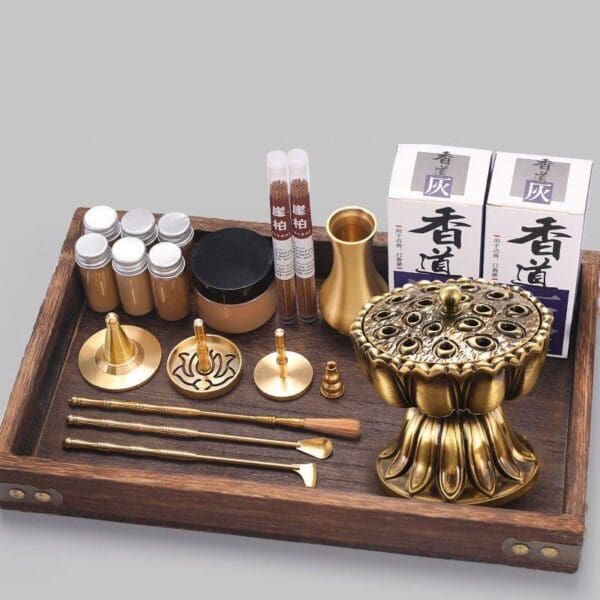 Brass Aromatherapy Incense Burner Set