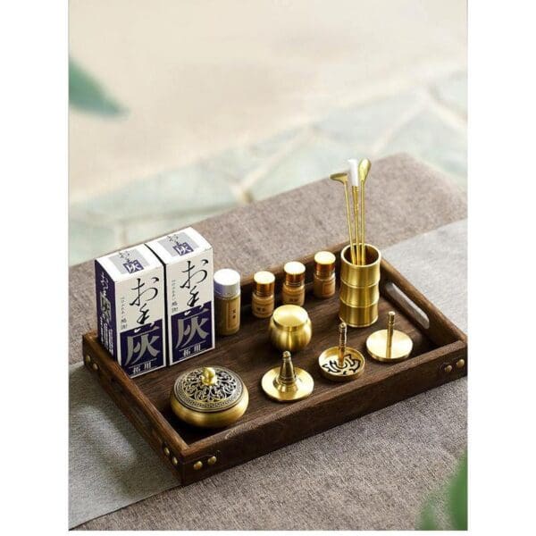 Brass Aromatherapy Incense Burner Set - Image 6