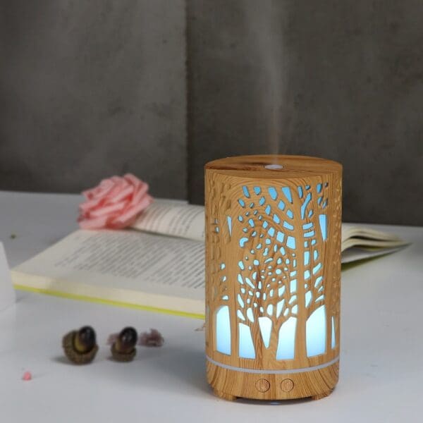 200ml Ultrasonic Wood Grain Aroma Diffuser - Image 6