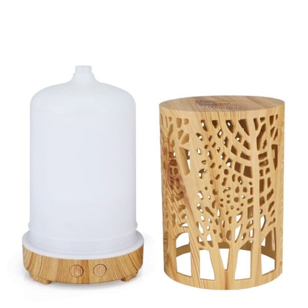 200ml Ultrasonic Wood Grain Aroma Diffuser - Image 9