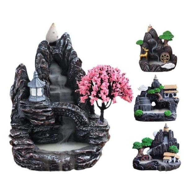 Resin Backflow Waterfall Incense Burner - Aromatherapy Furnace