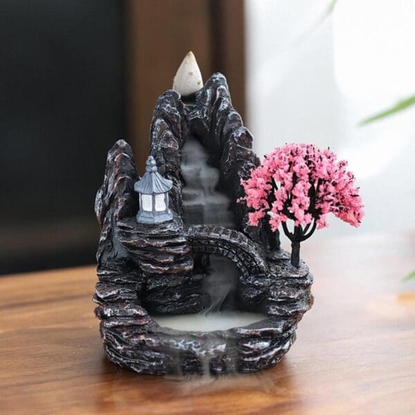 Resin Backflow Waterfall Incense Burner - Aromatherapy Furnace - Image 4