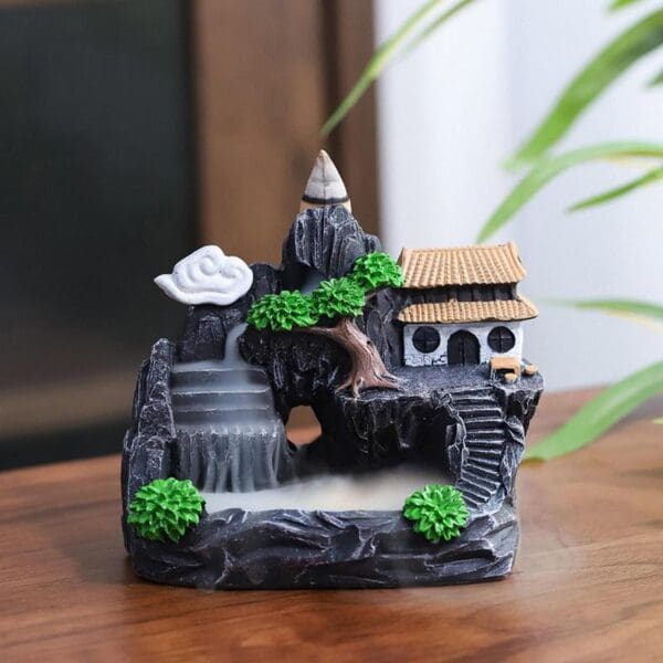 Resin Backflow Waterfall Incense Burner - Aromatherapy Furnace - Image 2