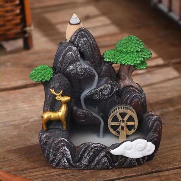 Resin Backflow Waterfall Incense Burner - Aromatherapy Furnace - Image 5