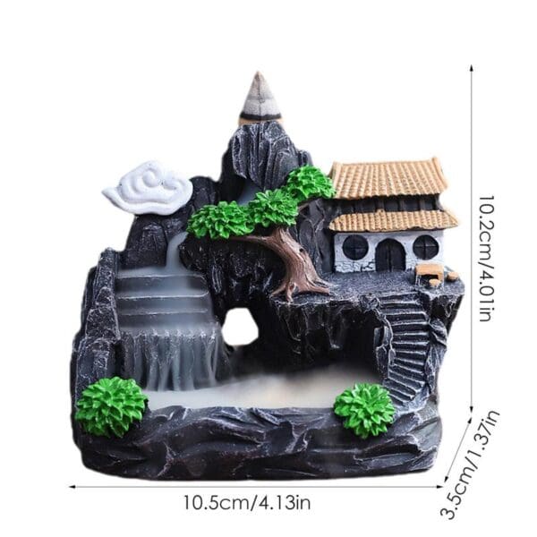 Resin Backflow Waterfall Incense Burner - Aromatherapy Furnace - Image 7