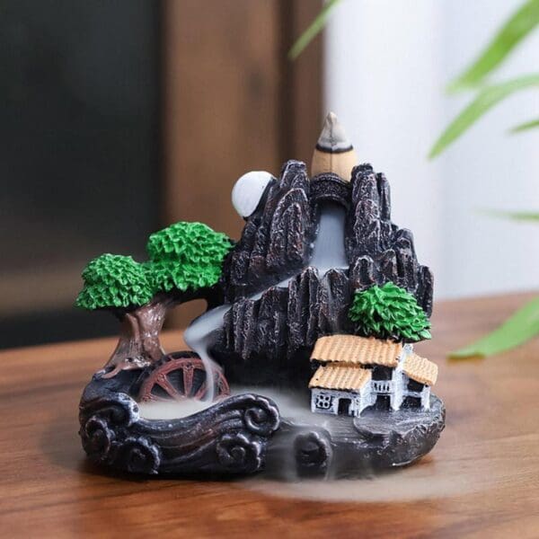 Resin Backflow Waterfall Incense Burner - Aromatherapy Furnace - Image 3