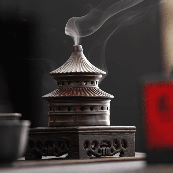 Elegant Ceramic Pagoda Incense Burner for Aromatherapy