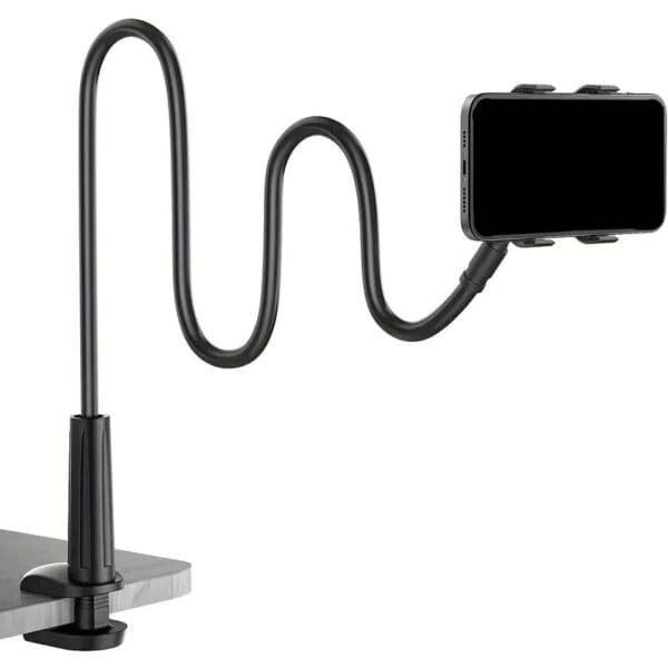 138cm Flexible Long Arm Gooseneck Phone Holder with Grip and Clamp