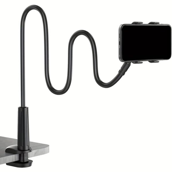 138cm Flexible Long Arm Gooseneck Phone Holder with Grip and Clamp - Image 6