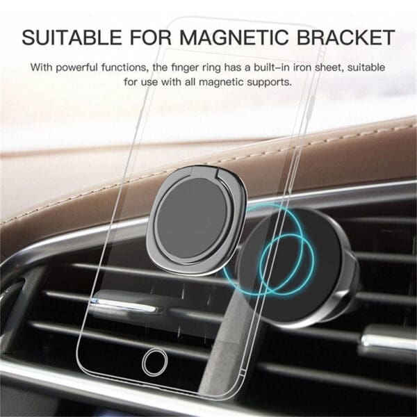 Magnetic Finger Ring Holder for Smartphones - Image 3