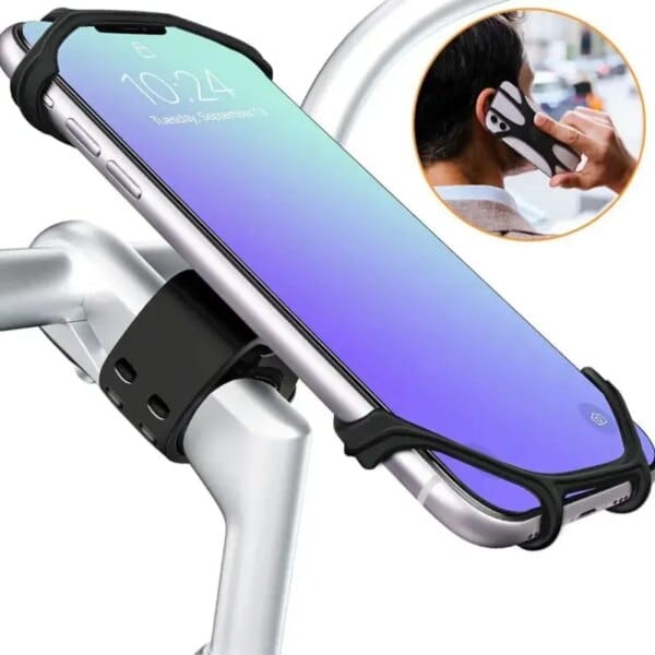 360° Rotatable Silicone Bike & Motorcycle Phone Holder - Image 3