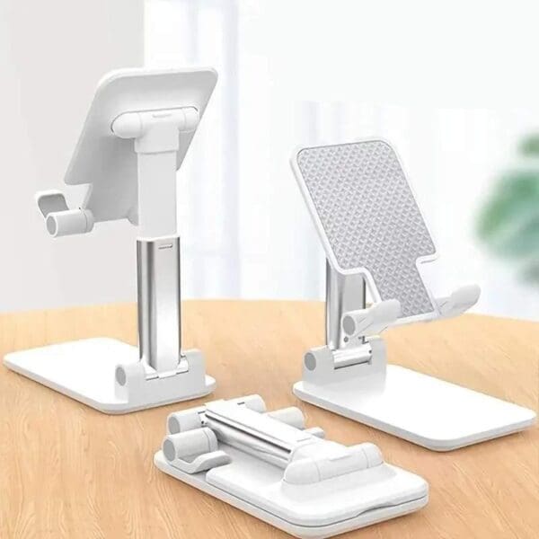 Universal Foldable Mobile & Tablet Stand with Adjustable Telescopic Holder