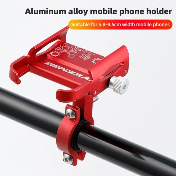 Bicycle Phone Holder 360° Rotation Aluminum Alloy Bike Mount - Image 2