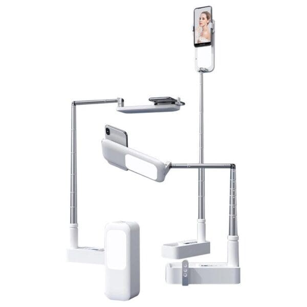 Portable Folding Selfie Light Stand with Bluetooth Remote and LED Lamp