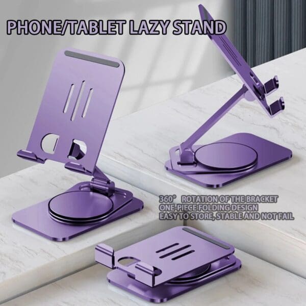 360 Degree Rotating Foldable Mobile & Tablet Stand - Image 2