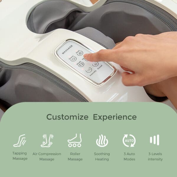 Electric Calf and Foot Massage Machine with Heat and Air Compression - Image 5