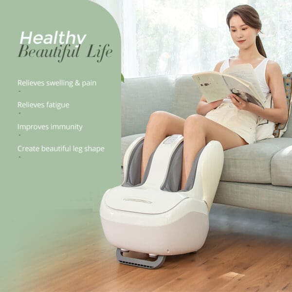 Electric Calf and Foot Massage Machine with Heat and Air Compression - Image 6