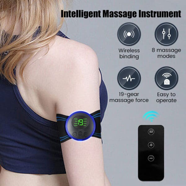 Mini Portable EMS Neck and Shoulder Massager for Pain Relief and Muscle Relaxation - Image 3