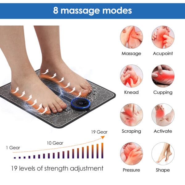 Electric EMS Foot Massager Mat - Pain Relief & Muscle Stimulation - Image 6