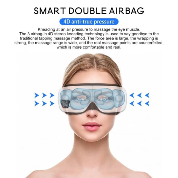 Smart Eye Massager with Airbag Vibration and Bluetooth - Image 3