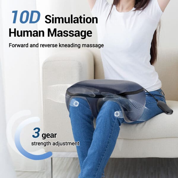 Electric Calf Leg and Foot Massager with Hot Compress and Remote Control - Image 3