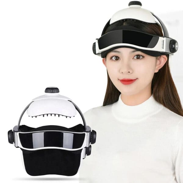 Electric Head Massager Helmet with Infrared and Music