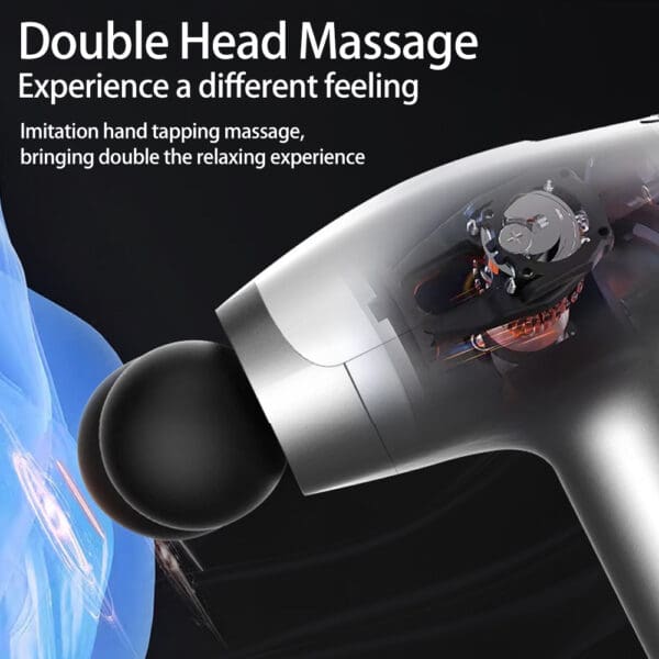 Dual Head Deep Muscle Massage Gun with LED Display - Image 6