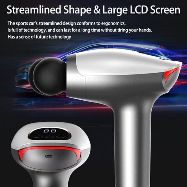 Dual Head Deep Muscle Massage Gun with LED Display - Image 3