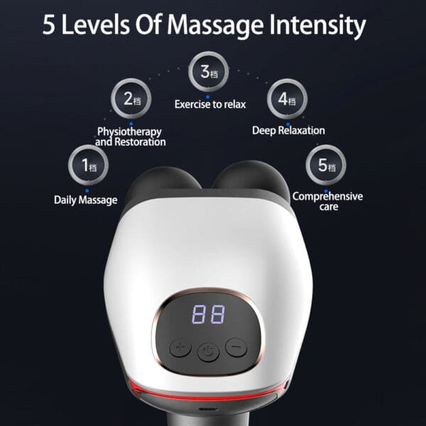 Dual Head Deep Muscle Massage Gun with LED Display - Image 4