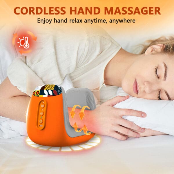 Electric Hand Massager with Air Compression and Heat for Arthritis and Finger Numbness - Image 2