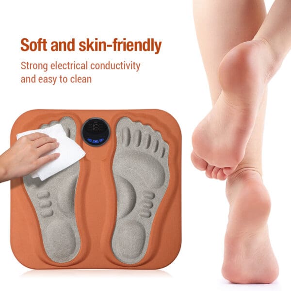 3D Foot Massager Pad Foldable Calf Massager Mat with 6 Modes & 15 Levels - Image 4