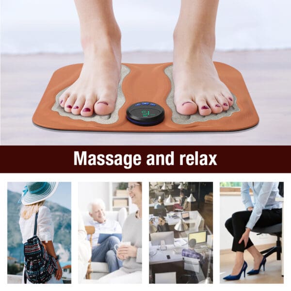 3D Foot Massager Pad Foldable Calf Massager Mat with 6 Modes & 15 Levels - Image 2