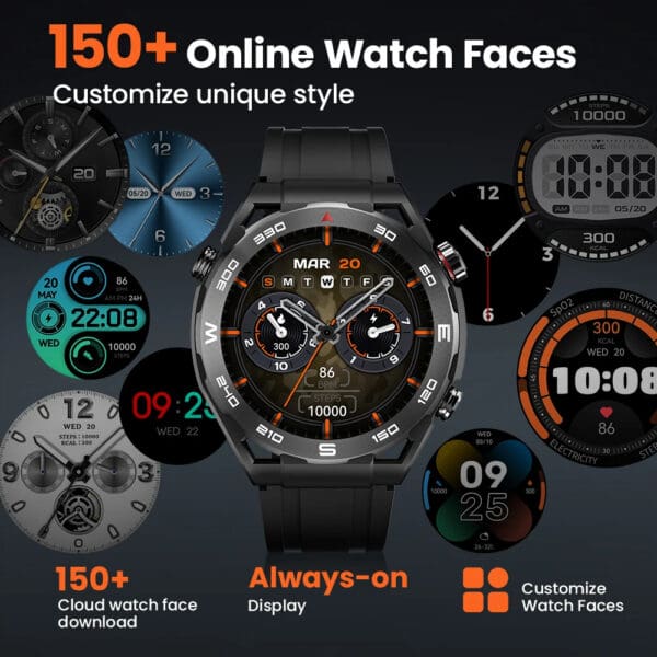 Smartwatch with 1.43'' AMOLED HD Display, Bluetooth Call & Voice Assistant - Image 4