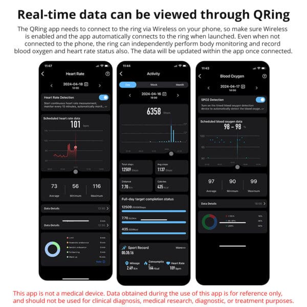 Smart Health Monitoring Ring with 39-Day Battery Life and Waterproof Design - Image 6