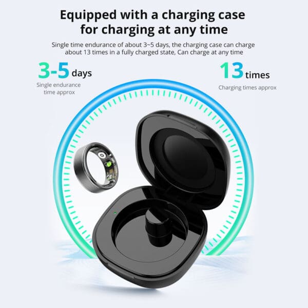 Smart Health Monitoring Ring with 39-Day Battery Life and Waterproof Design - Image 4