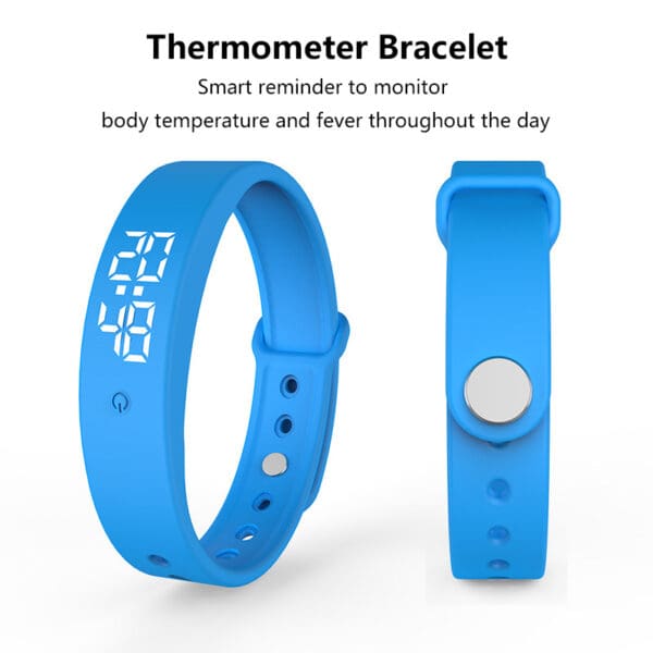 Waterproof LED Smart Bracelet with Body Temperature Monitor and Vibration Alarm - Image 2