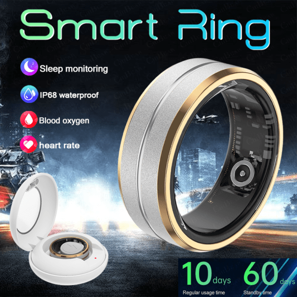 Smart Ring - Waterproof Health Monitor with Heart Rate, Sleep, Blood Oxygen Tracking - Image 2