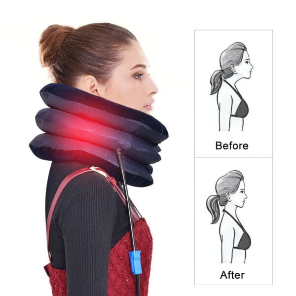 3-Layer Inflatable Neck Traction Device - Pain Relief and Cervical Support - Image 2