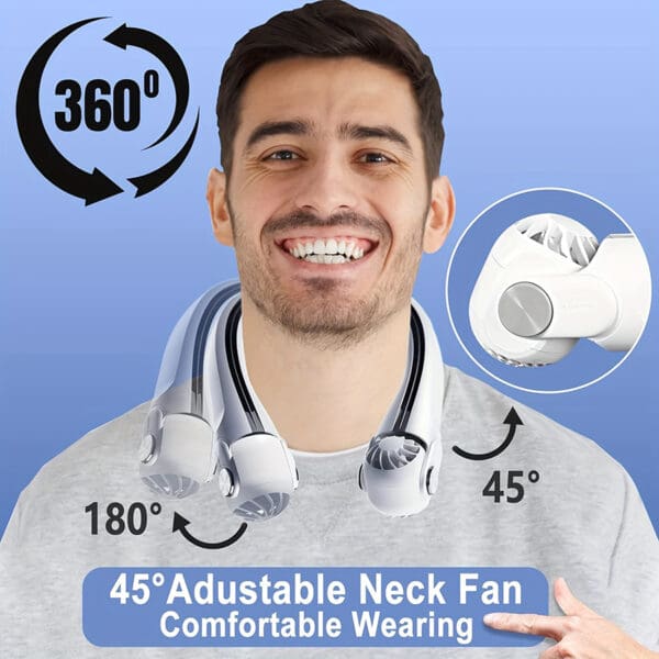 Portable Wearable Neck Fan - Rechargeable Bladeless Air Conditioner - Image 6