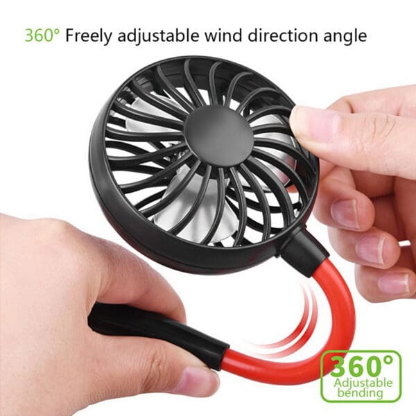 Portable Rechargeable Neck Fan – Wearable 360° Cooling Air Conditioner - Image 3