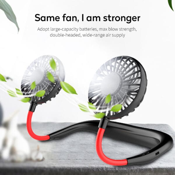 Portable Rechargeable Neck Fan – Wearable 360° Cooling Air Conditioner - Image 2