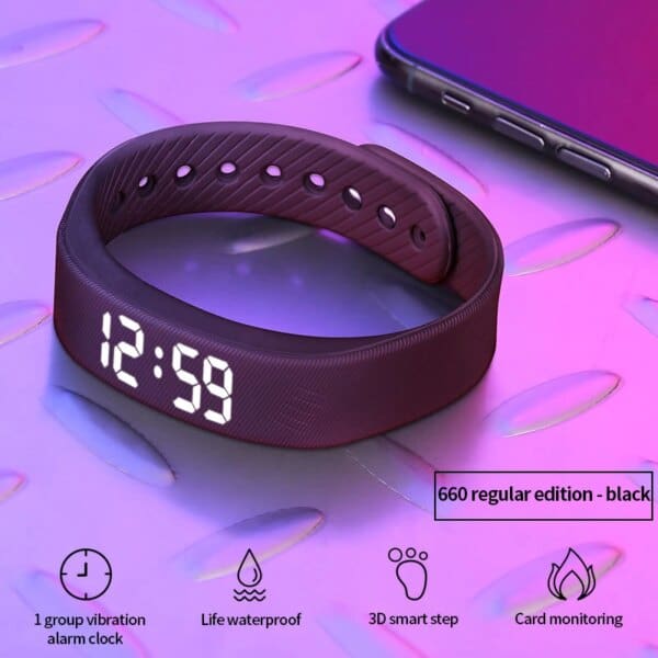 T5 Smart Waterproof Fitness Tracker with LED Display and Sleep Monitor - Image 2